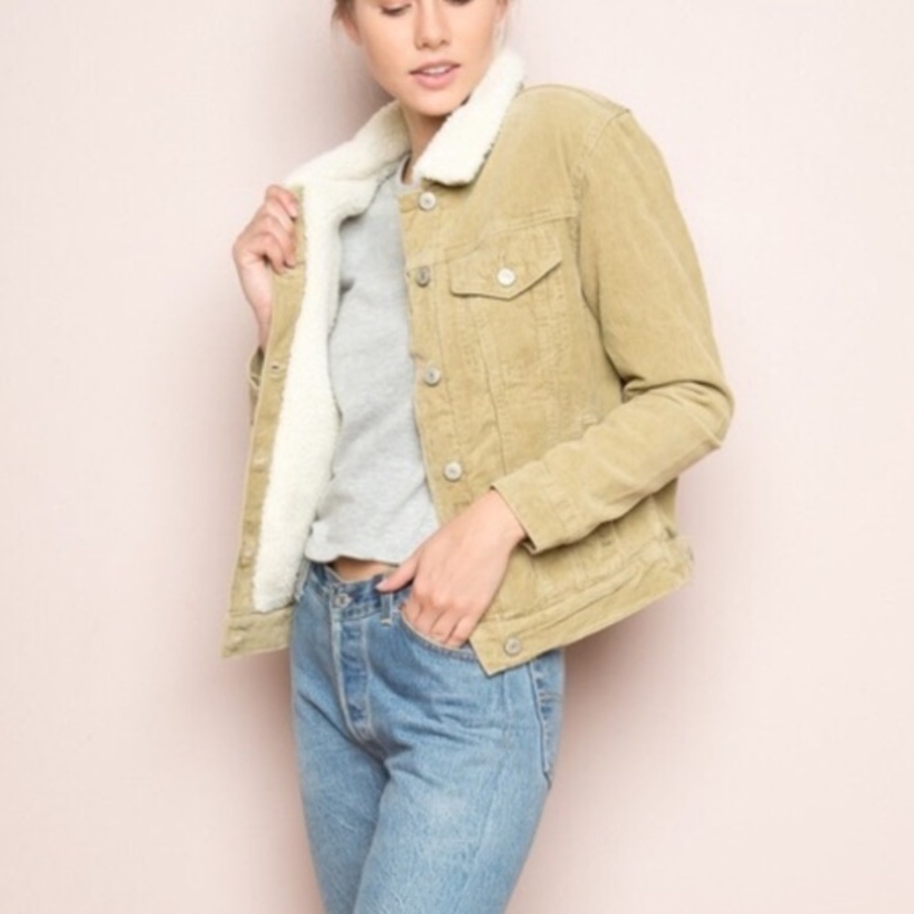 BRANDY MELVILLE elisha fur corduroy jacket